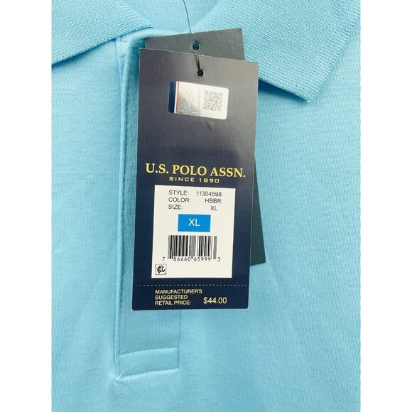 US.POLO ASSN. MEN'S POLO SHIRT 100% COTTON XL BLUE - Picture 10 of 11